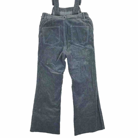 Anthropologie Pilcro Jamina Corduroy Overalls Womens 28 Blue Flare Leg Dungarees - Picture 13 of 16